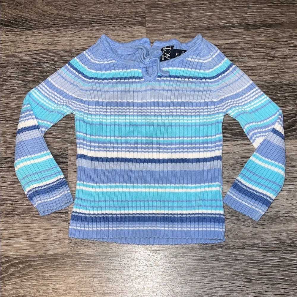 GAP infants Sweater in Blue and White Stripes 18 months